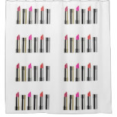 口紅美しいメイクアップ用グラムガーリー化粧品 シャワーカーテン (正面)