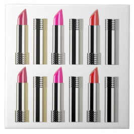 口紅美しい化粧品クロムピンクレッド タイル