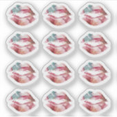 口紅販売業者向けの水彩キスリッププランナー シール (正面)
