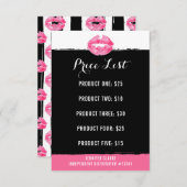 口紅販売業者向けマーケティングプライスリストカード (正面/裏面)