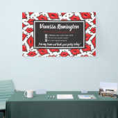 口紅販売業者向けレッドキッスパーティー / 貿易ショー 横断幕 (トレードショー)