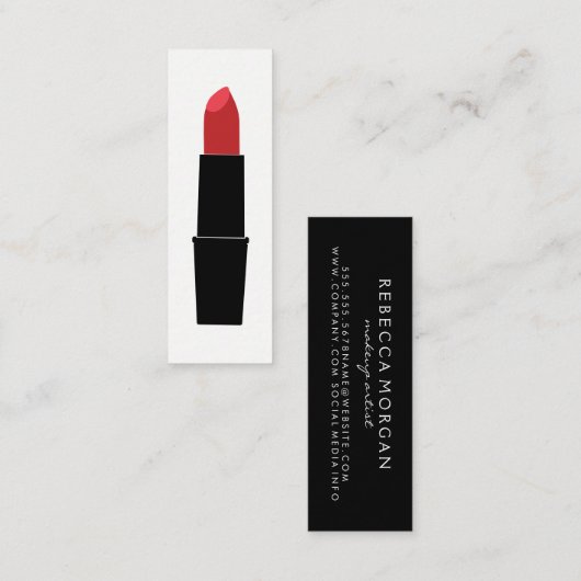 口紅 スキニー名刺 (正面/裏面)
