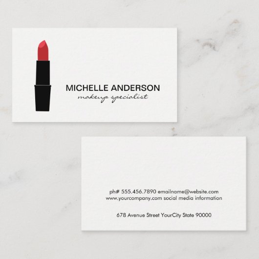 口紅 名刺 (正面/裏面)