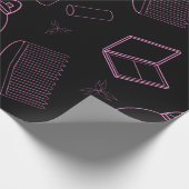 口紅、櫛とパウダーボックス、赤面、香水 ラッピングペーパー (角)