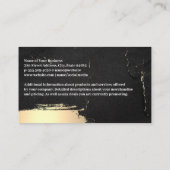 口紅 | 金ゴールドブラシ | 黒大理石 名刺 (裏面)