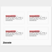 口紅FEMEPHILYステッカー 長方形シール (シート)