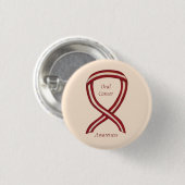 口腔がん認識度リボンストライプのカスタムピン 缶バッジ (正面&裏面)