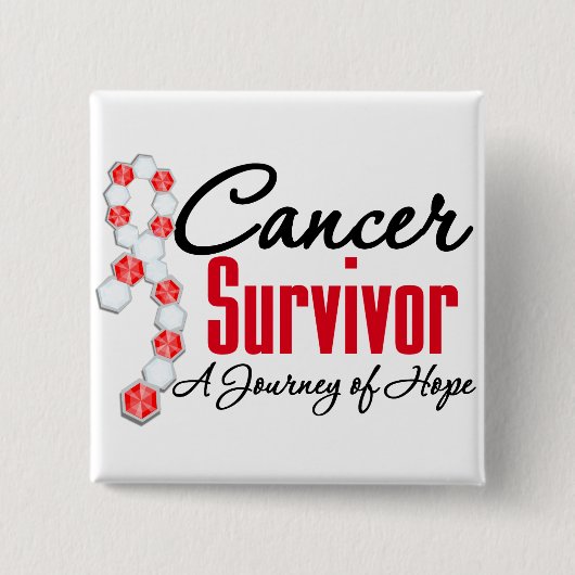 口腔がん遺族認識度道帯 缶バッジ (正面)