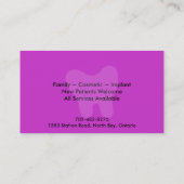 口腔外科医の名刺-モノグラム 名刺 (裏面)