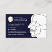 口腔外科、インプラントセンター、上顎顔面スカル 名刺 (裏面)