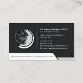 口腔外科、インプラントセンター、上顎顔面黒 名刺 (裏面)