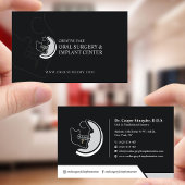 口腔外科、インプラントセンター、上顎顔面黒 名刺