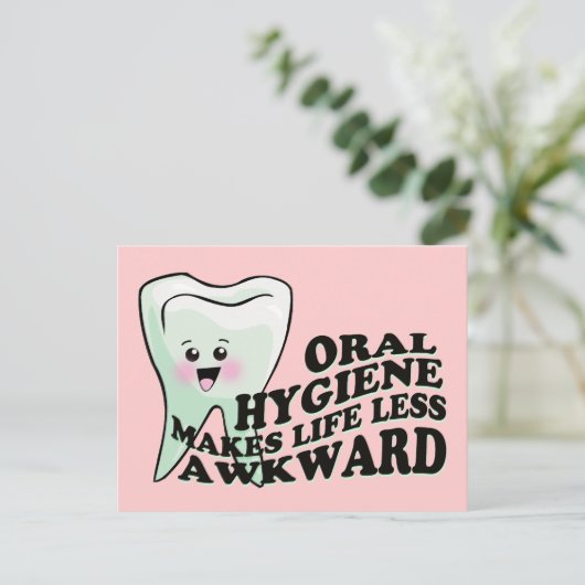口腔衛生が人生を苦しめない ポストカード (スタンド正面)