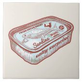 口臭おもしろいイワシ錫 タイル (正面)