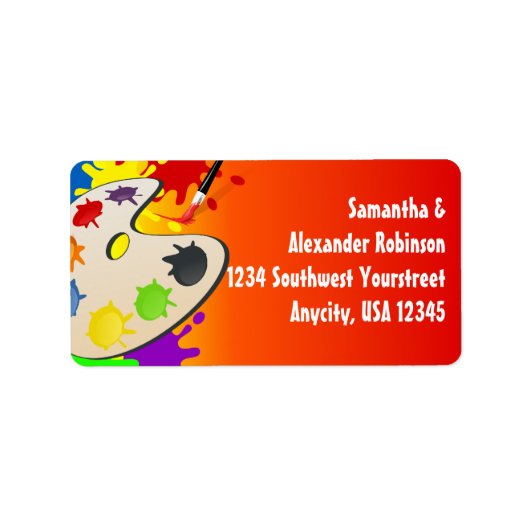 口蓋カラフルアートパーティー ラベル (正面)