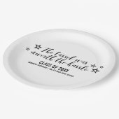 口論の卒業の紙皿の価値を持つ黒いふさ ペーパープレート (アングル)