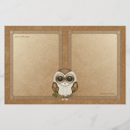口論メンフクロウのNotepaper 便箋 (正面)