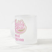 口頭外科医のピンクのギフト フロストグラスマグカップ (正面左)