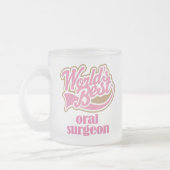 口頭外科医のピンクのギフト フロストグラスマグカップ (左)