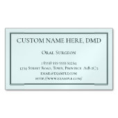 口頭外科医の磁気名刺をきれいにして下さい マグネット名刺 (正面)