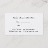 口頭歯科ヘルスケアの歯科の歯科医 予約カード (裏面)
