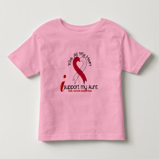 口頭蟹座私は私の叔母さんを支えます トドラーTシャツ (正面)