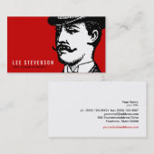 口髭とヒップスターボウリングをする人、 クリケットの投手の真の紳士 名刺 (正面/裏面)