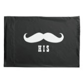 口髭と唇の結婚夫婦 枕カバー (裏面-左)