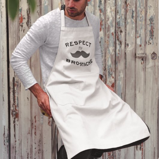 口髭を尊重するヒップスターBro-stache ロングエプロン