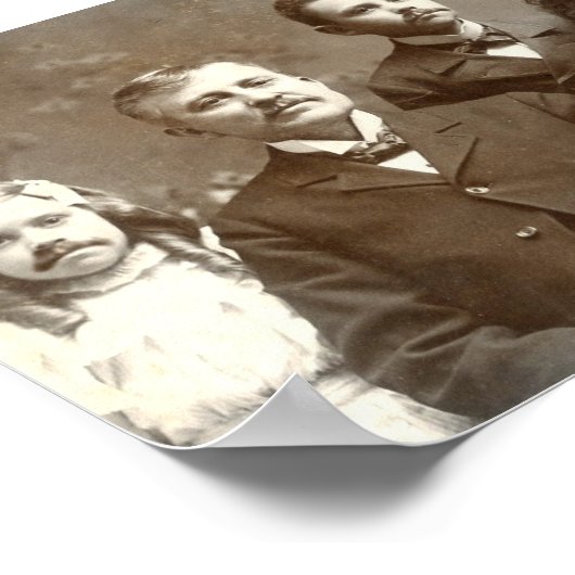 口髭を生やした祖先 ポスター (角)