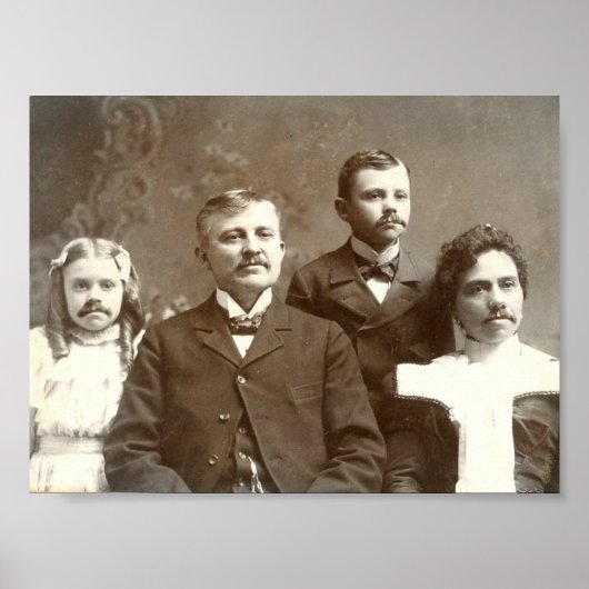 口髭を生やした祖先 ポスター (正面)