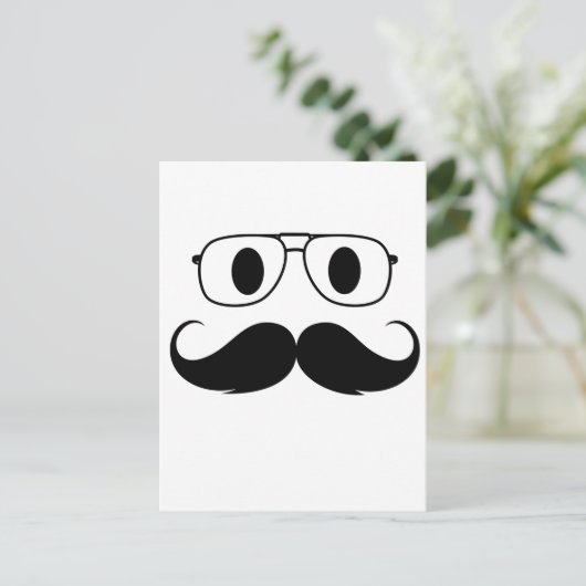 口髭顔 ポストカード (スタンド正面)