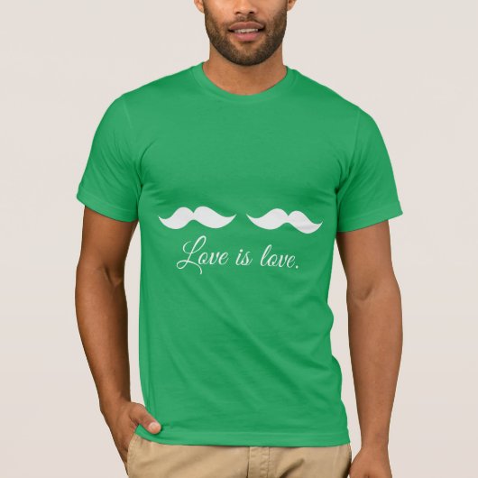 口髭LOVE Tシャツ (正面)