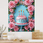 古いс誕生日アート ポスター (キッチン)