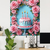 古いс誕生日アート ポスター (ホームオフィス)