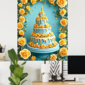 古いс誕生日アート ポスター (ホームオフィス)