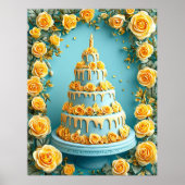 古いс誕生日アート ポスター (正面)