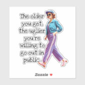 古いおもしろいは、皮肉なレトロ主婦を得る シール (シート)