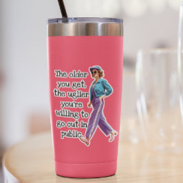 古いおもしろいは、皮肉なレトロ主婦を得る シール