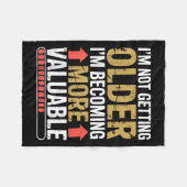 古いおもしろいより価値のある引用文グラフィックの取得 フリースブランケット (正面(横))