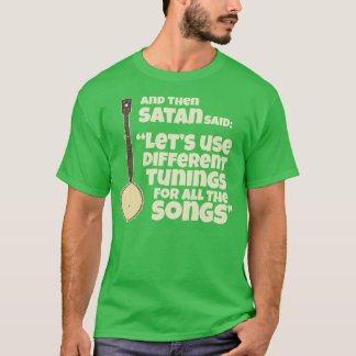 古いおもしろいバンジョチュニングズ Tシャツ