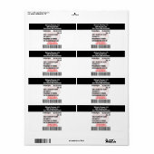 古いおもしろいファルトパーティー処方箋RXボトル ラベル (フルシート)