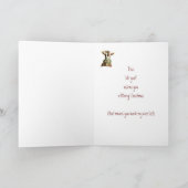 古いおもしろいヤギの素敵なリストからメリークリスマス シーズンカード (内部)