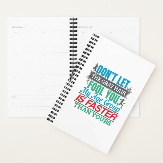 古いおもしろいランナー – より速い年齢グループランニングの プランナー手帳 (ディスプレー)