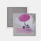 古いおもしろい女性のユーモアを冷やす マグネット (正面/裏面)