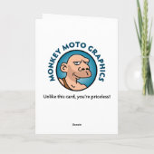 古いおもしろい男性誕生日カード カード (裏面)