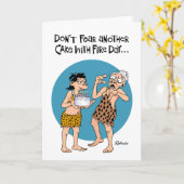 古いおもしろい男性誕生日カード カード (黄色い花)