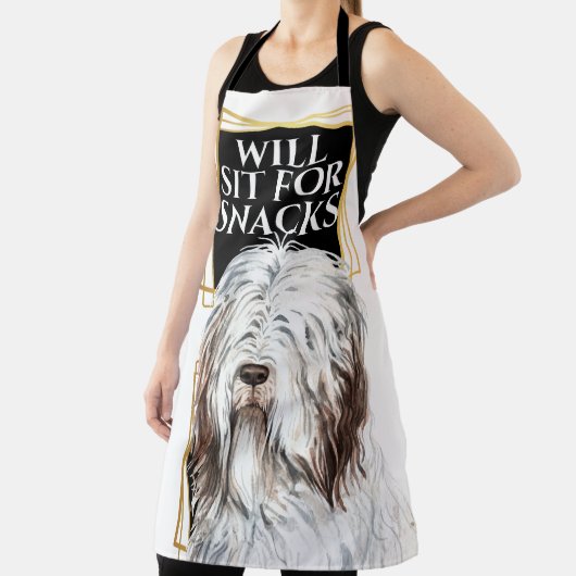 古いおもしろい羊飼いスナック水の色のアートのための座る エプロン (インサイチュ)