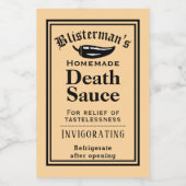 古いおもしろい自家製ファッションドホットソースチリ ワインラベル (シングルラベル)