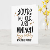 古いおもしろい誕生日を友だちに取得する カード (黄色い花)